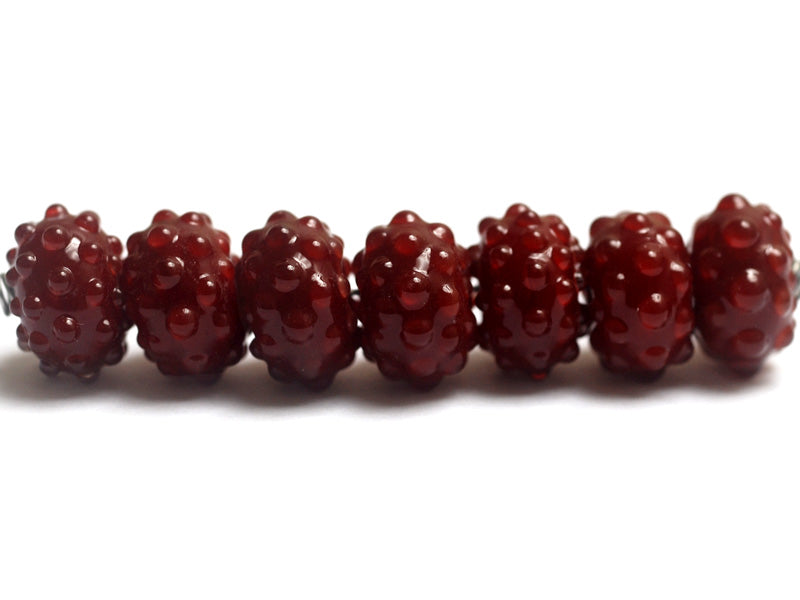 10707201 - Seven Bordeaux Rondelle Beads