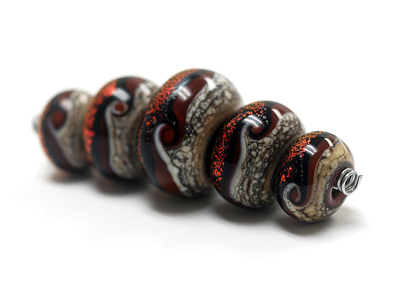 grace lampwork beads artisan handmade glass beads SRA