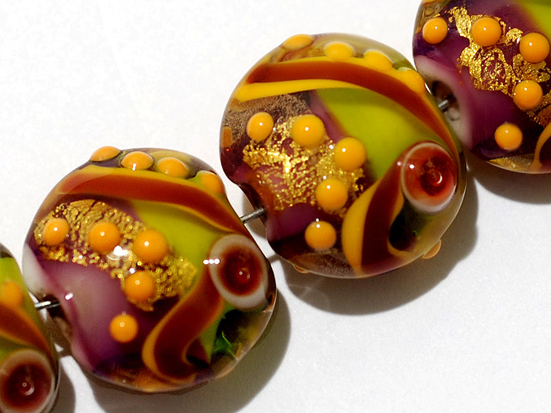 grace lampwork beads artisan handmade glass beads SRA