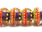 11008921 - Six Barcelona Gloss Rondelle Beads