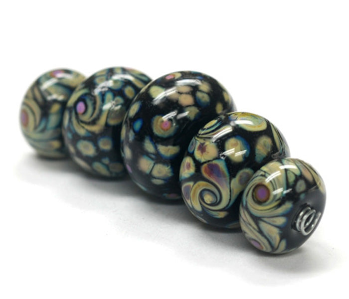 grace lampwork beads artisan handmade glass beads SRA
