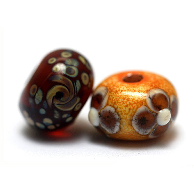 11201501C - Seven Safari Sunset Rondelle Beads