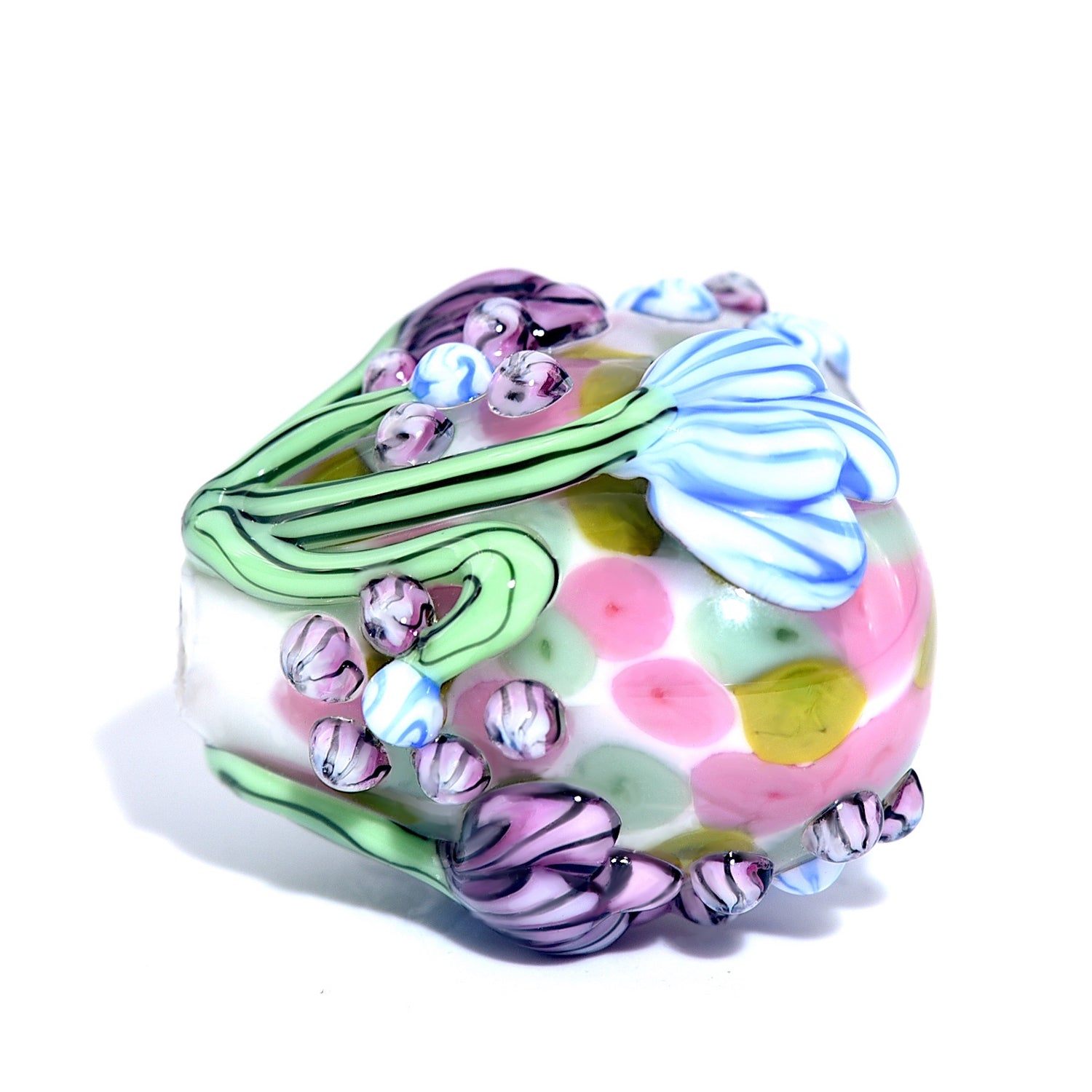 11805105 - Light Pink w/Blue Floral Heart