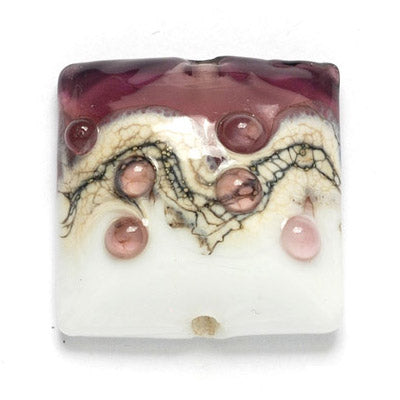 11812404 - Amethyst w/White Pillow Focal Bead