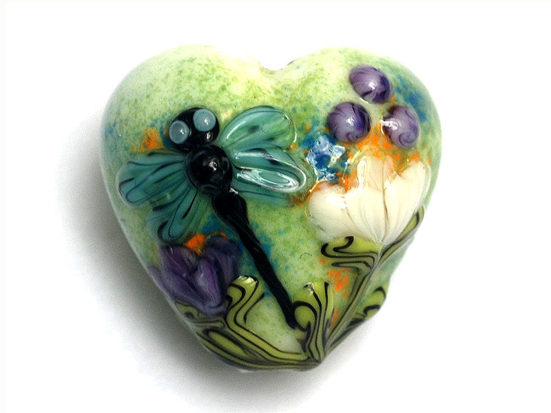 11816605 - Blue Dragonfly w/Purple Flora Heart