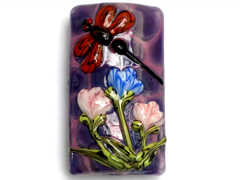 11816703 - Red Dragonfly/Violet Garden Kalera Focal Bead