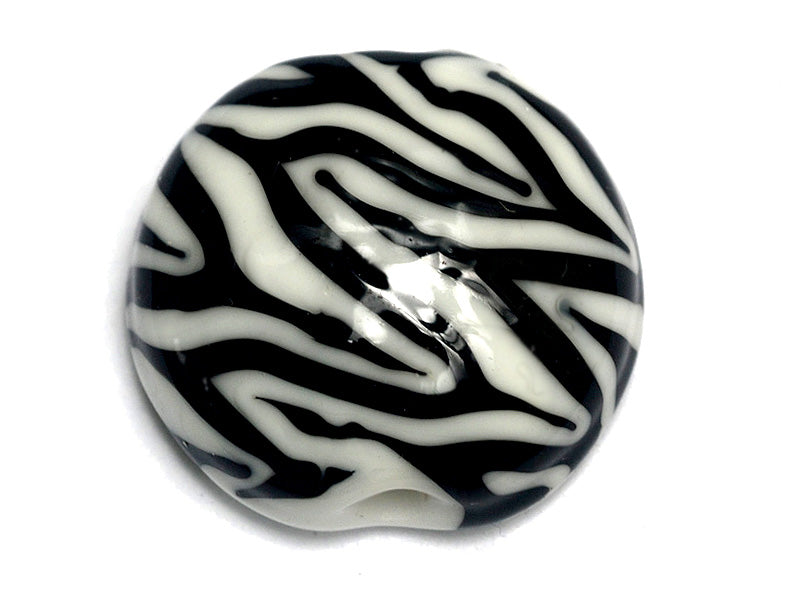 11830802 - Zebra Stripes Lentil Focal Bead