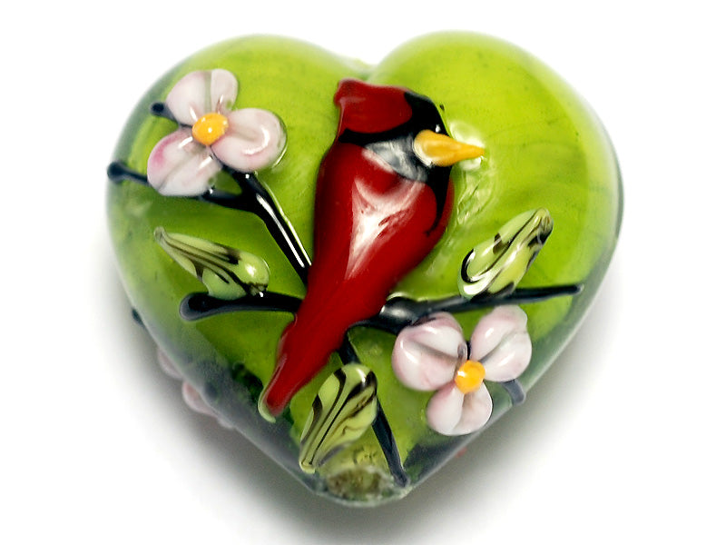 11834425 - Spring Red Cardinal Heart (Large)
