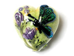 11834905 - Green Sparkle Garden Butterfly Heart