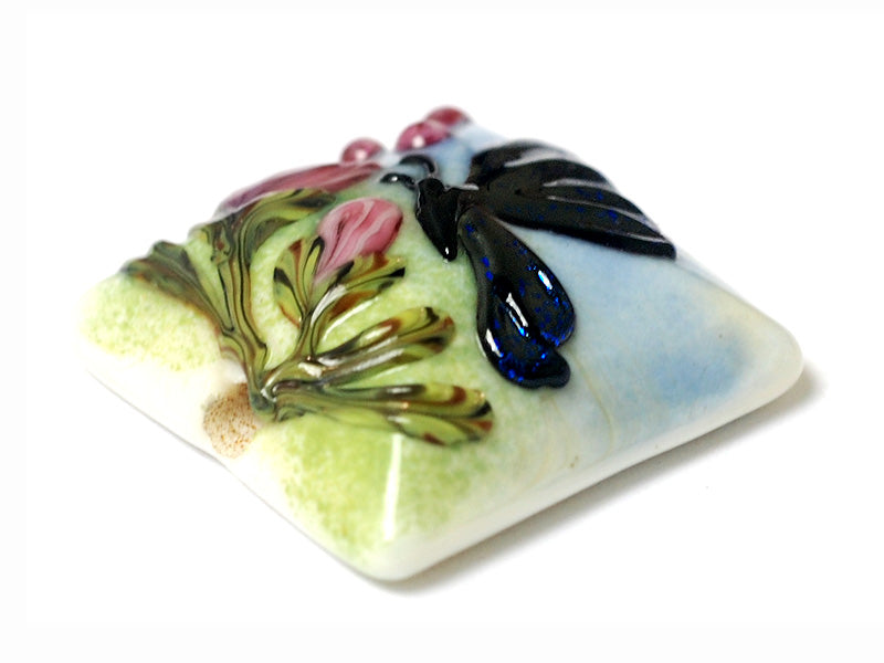 11835004 - Blue Sparkle Garden Butterfly Pillow Focal Bead