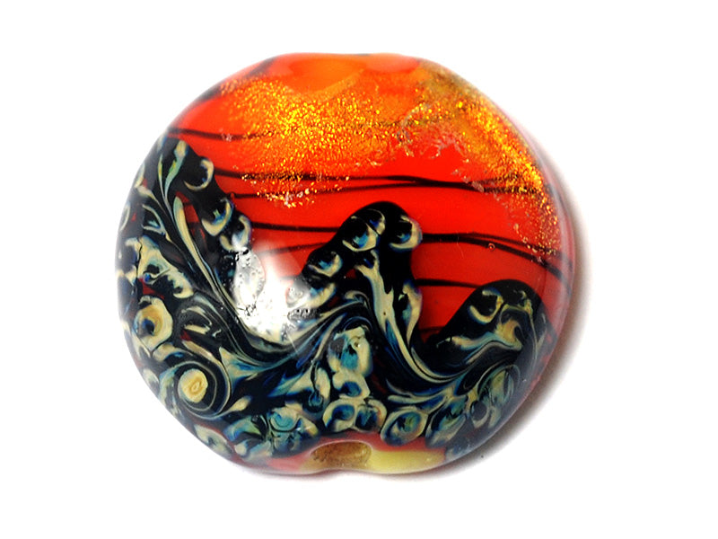 11836502 - Bonfire Shimmer Lentil Focal Bead