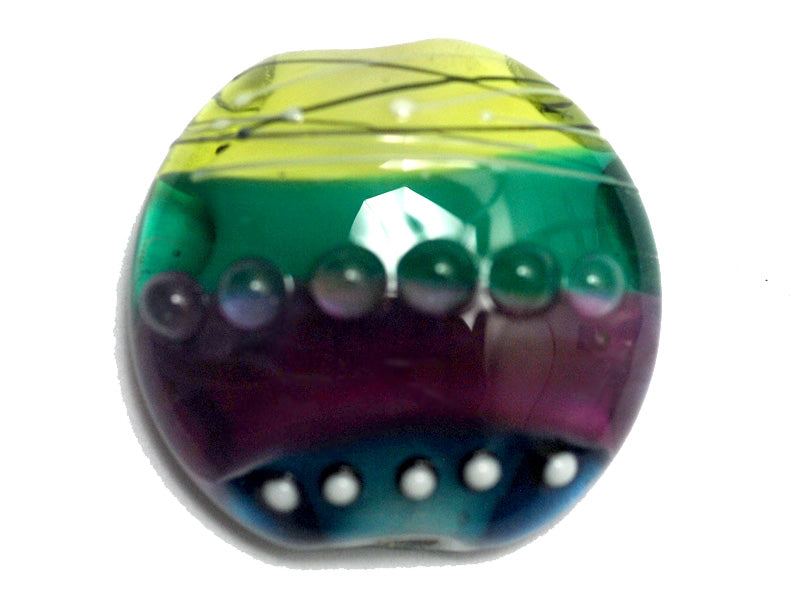 11837702 - Begonia Stripes Lentil Focal Bead