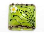11838504 - Spring Green Florals Pillow Focal Bead