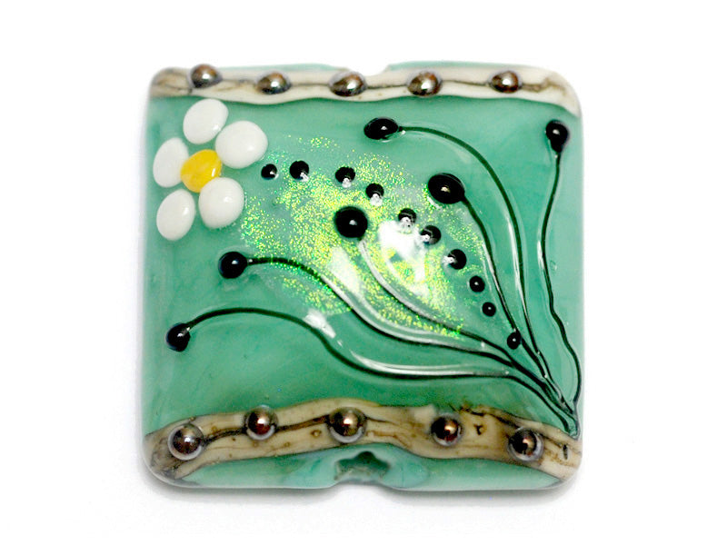 11838604 - Seafoam Florals Pillow Focal Bead