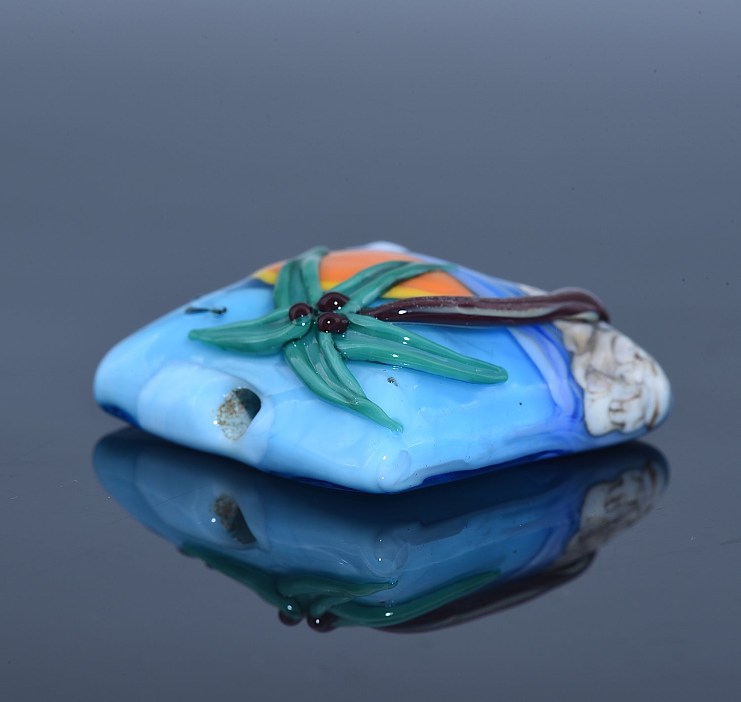11841404 - Palm Tree Sunset Pillow Focal Bead