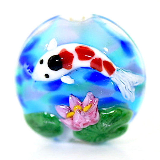 11842102 - Koi Fish Japanese Pond Lentil Focal Bead