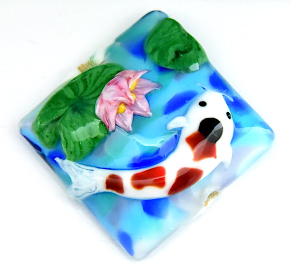 Koi Fish Pillow Glass Bead