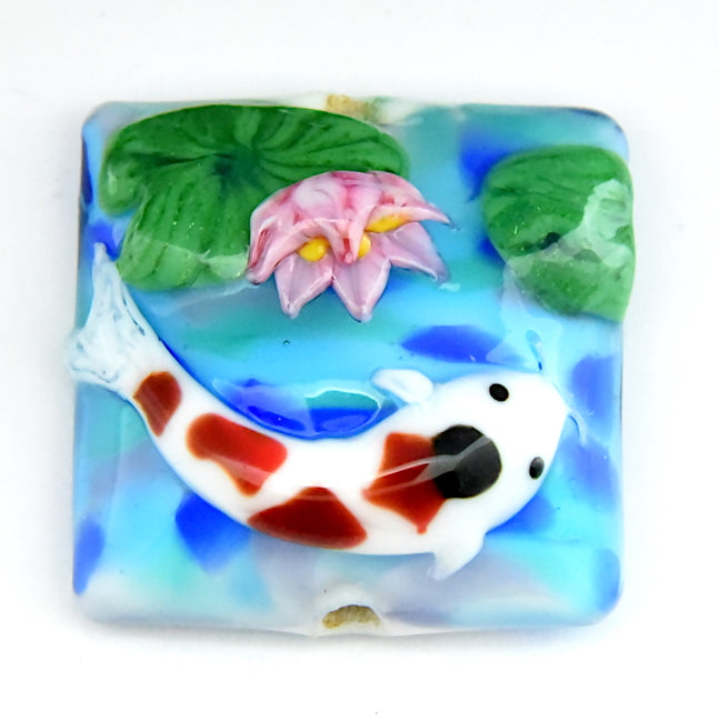 Koi Fish Pillow Glass Bead