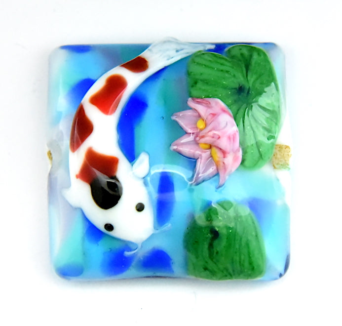Koi Fish Pillow Glass Bead
