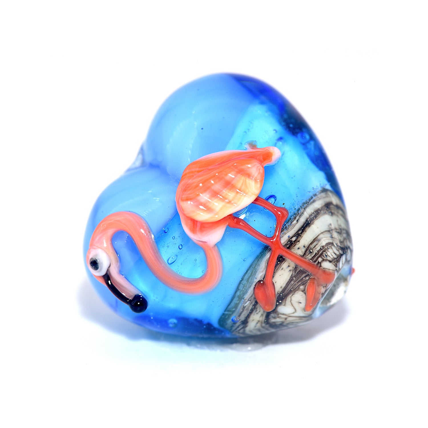 11842805 - Flamingo Plump Heart Focal Bead