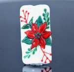 11843403 - Red Poinsettia Christmas Kalera Focal Bead