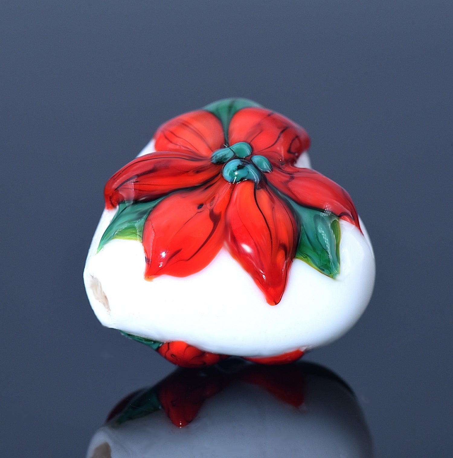 11843405 - Red Poinsettia Christmas  Heart