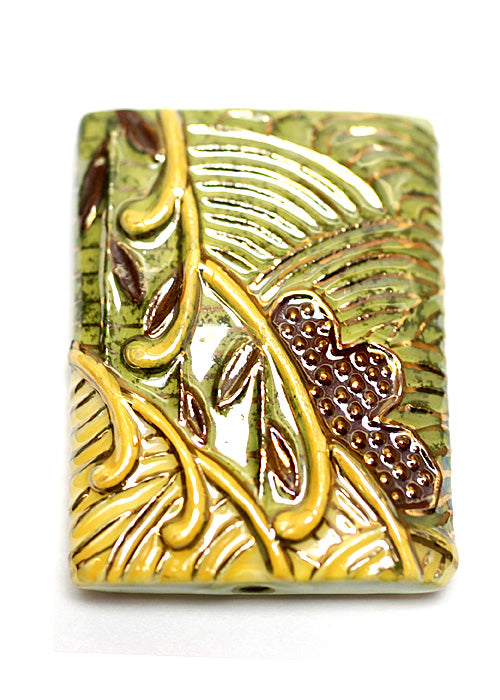 HA033040 - 30x40mm Porcelain Puffed Rectangle Sage Green
