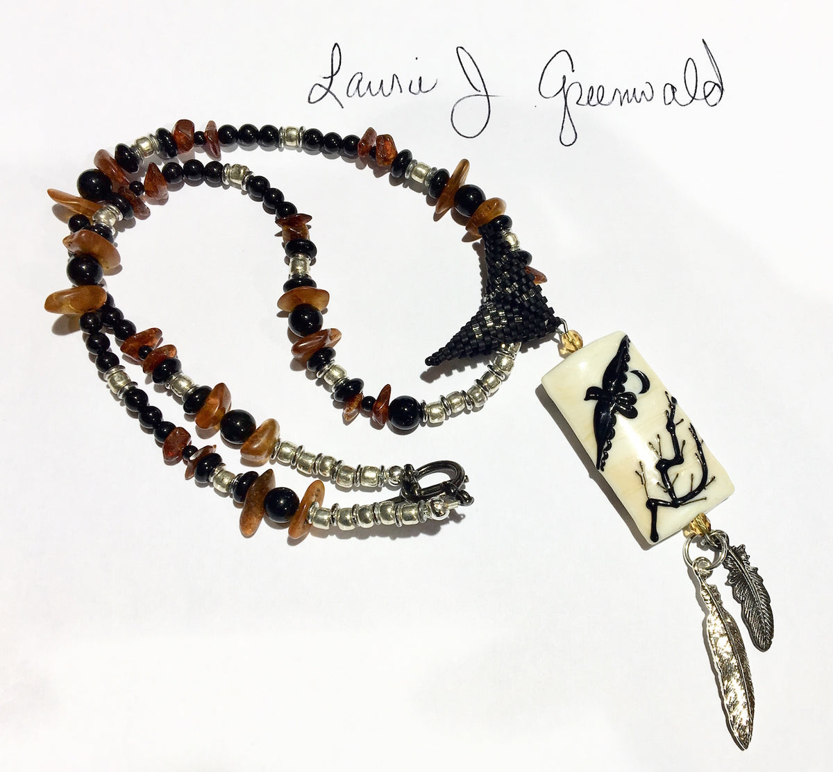 LC - Necklace 11840603 - Flying Raven Kalera Focal Bead