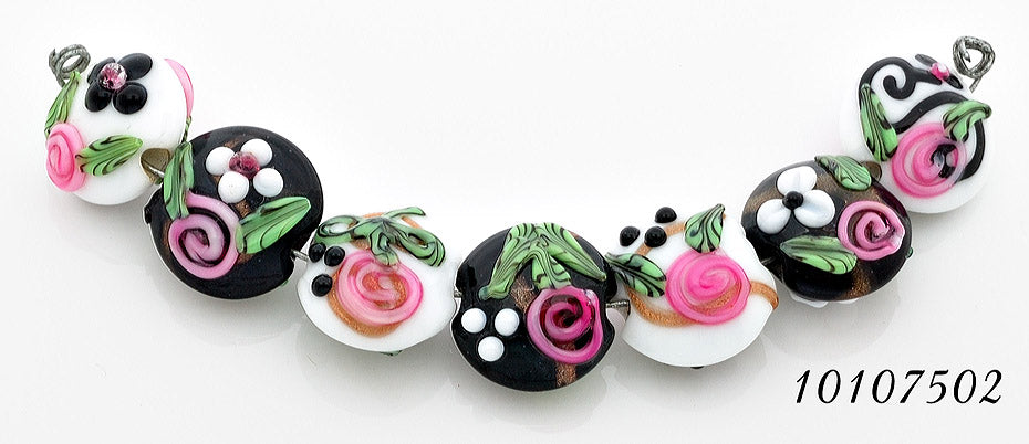grace lampwork beads artisan handmade glass beads SRA