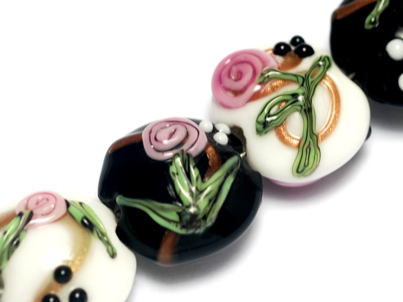 grace lampwork beads artisan handmade glass beads SRA