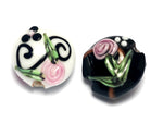 grace lampwork beads artisan handmade glass beads SRA