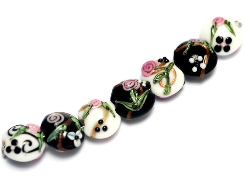 grace lampwork beads artisan handmade glass beads SRA