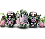grace lampwork beads artisan handmade glass beads SRA