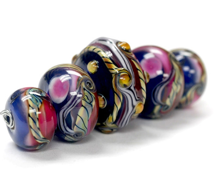 grace lampwork beads artisan handmade glass beads SRA