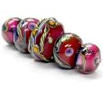 grace lampwork beads artisan handmade glass beads SRA