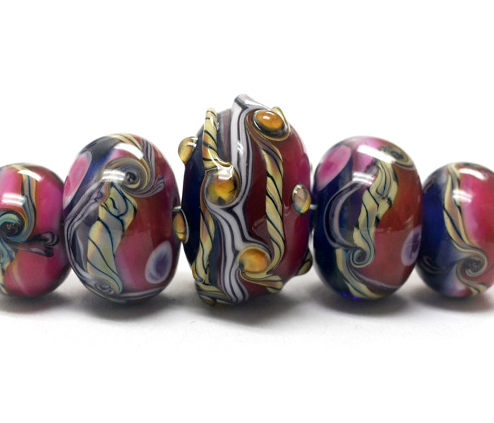 grace lampwork beads artisan handmade glass beads SRA