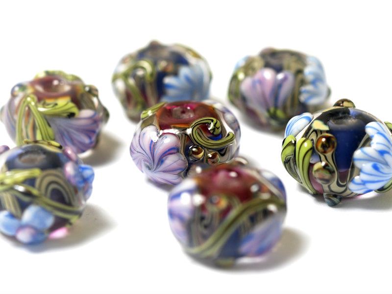 grace lampwork beads artisan handmade glass beads SRA