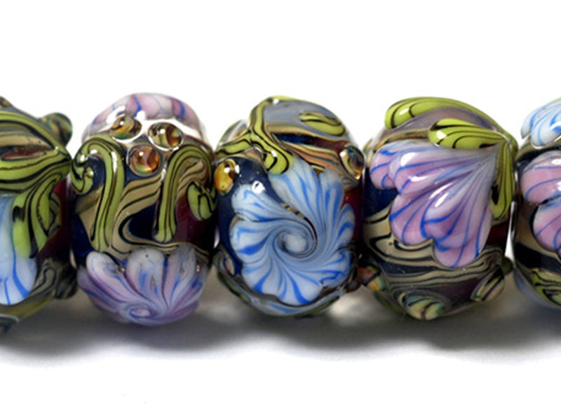 grace lampwork beads artisan handmade glass beads SRA