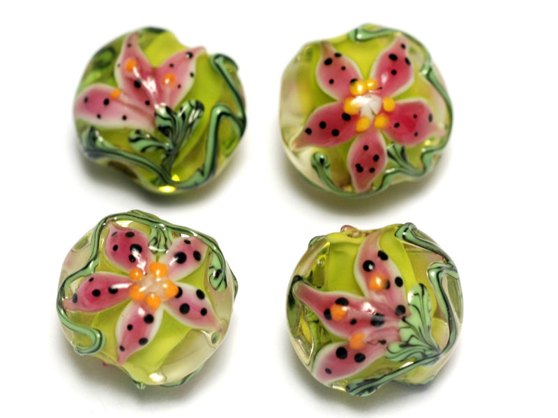 grace lampwork beads artisan handmade glass beads SRA