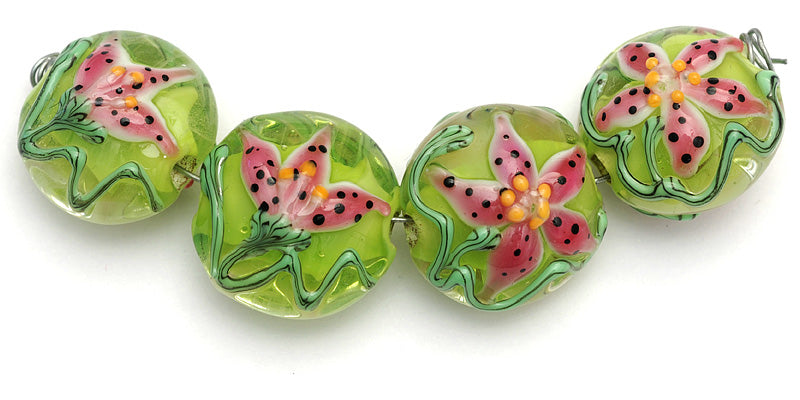 grace lampwork beads artisan handmade glass beads SRA