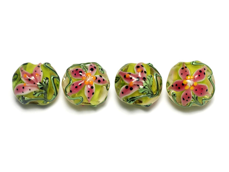 grace lampwork beads artisan handmade glass beads SRA