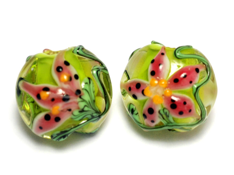 grace lampwork beads artisan handmade glass beads SRA