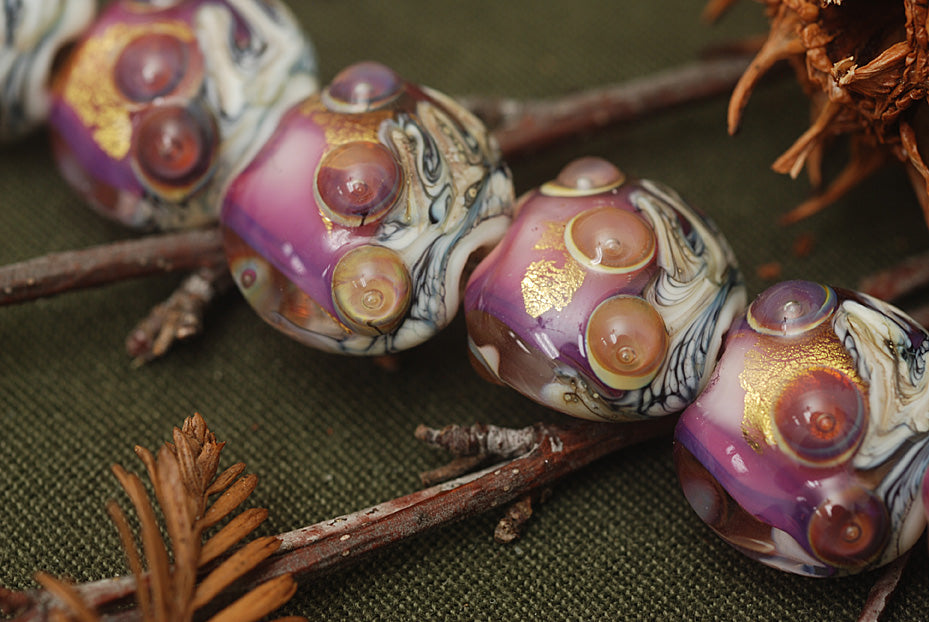 grace lampwork beads artisan handmade glass beads SRA
