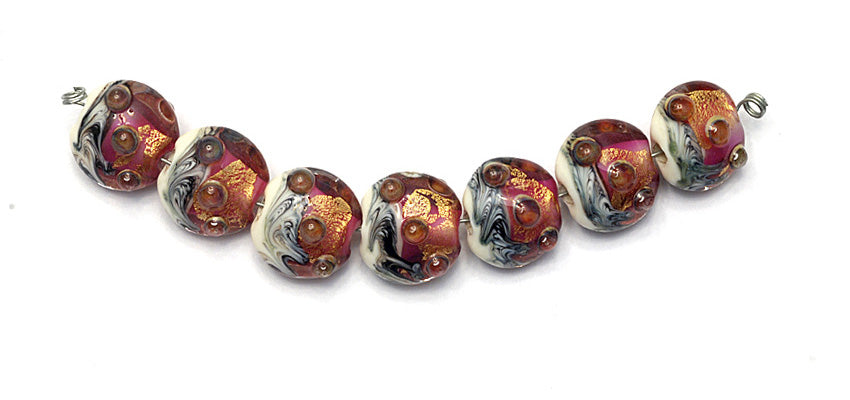 grace lampwork beads artisan handmade glass beads SRA
