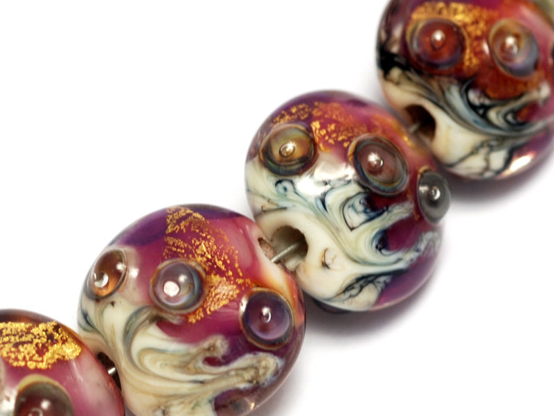 grace lampwork beads artisan handmade glass beads SRA
