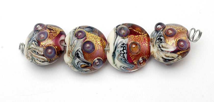 grace lampwork beads artisan handmade glass beads SRA