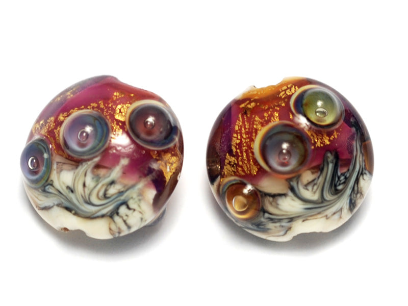 grace lampwork beads artisan handmade glass beads SRA