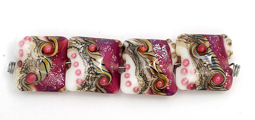 grace lampwork beads artisan handmade glass beads SRA