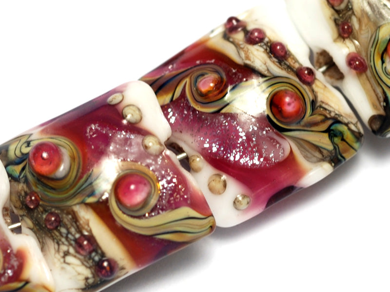 grace lampwork beads artisan handmade glass beads SRA