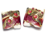 grace lampwork beads artisan handmade glass beads SRA